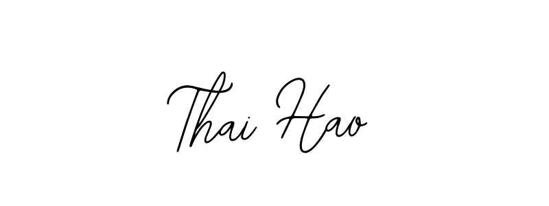 How to make Thai Hao name signature. Use Bearetta-2O07w style for creating short signs online. This is the latest handwritten sign. Thai Hao signature style 12 images and pictures png