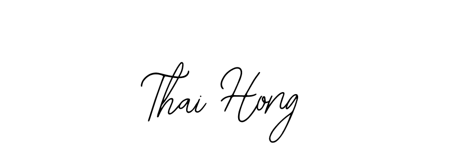 The best way (Bearetta-2O07w) to make a short signature is to pick only two or three words in your name. The name Thai Hong include a total of six letters. For converting this name. Thai Hong signature style 12 images and pictures png