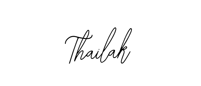 Design your own signature with our free online signature maker. With this signature software, you can create a handwritten (Bearetta-2O07w) signature for name Thailak. Thailak signature style 12 images and pictures png