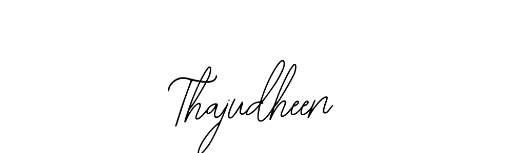Use a signature maker to create a handwritten signature online. With this signature software, you can design (Bearetta-2O07w) your own signature for name Thajudheen. Thajudheen signature style 12 images and pictures png