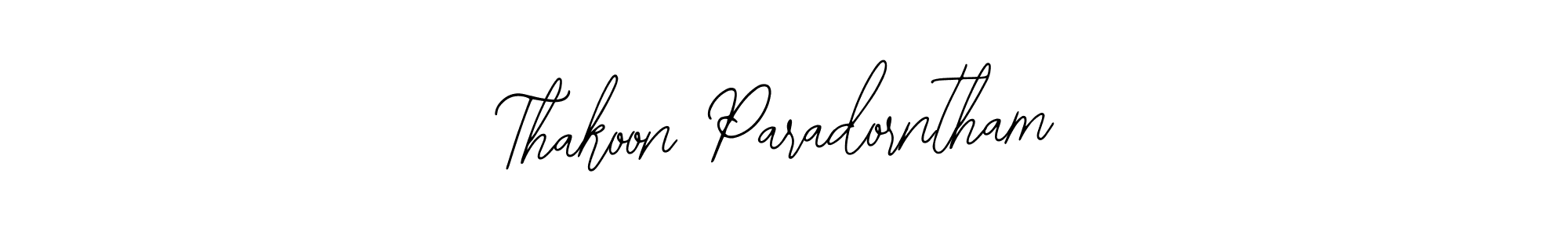 How to make Thakoon Paradorntham name signature. Use Bearetta-2O07w style for creating short signs online. This is the latest handwritten sign. Thakoon Paradorntham signature style 12 images and pictures png