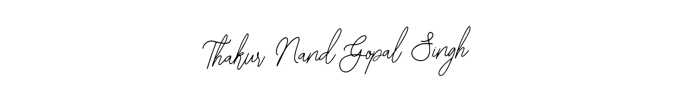 Bearetta-2O07w is a professional signature style that is perfect for those who want to add a touch of class to their signature. It is also a great choice for those who want to make their signature more unique. Get Thakur Nand Gopal Singh name to fancy signature for free. Thakur Nand Gopal Singh signature style 12 images and pictures png