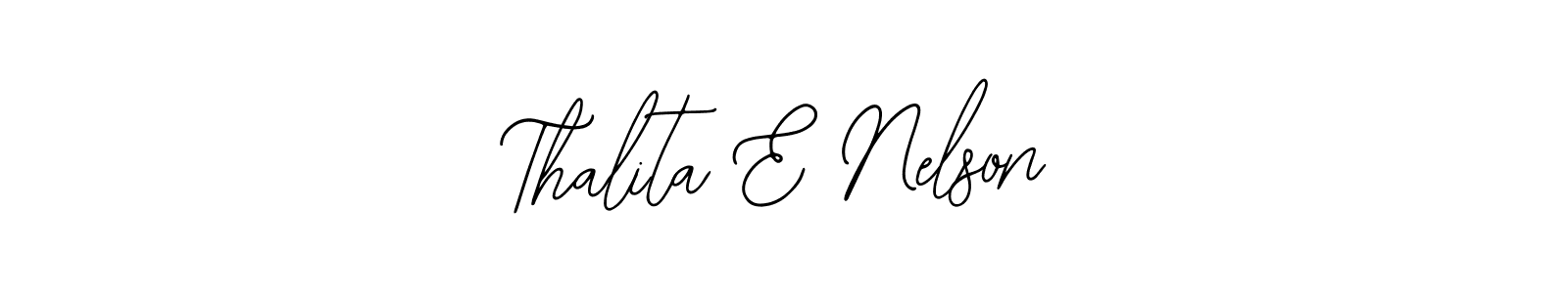 Similarly Bearetta-2O07w is the best handwritten signature design. Signature creator online .You can use it as an online autograph creator for name Thalita E Nelson. Thalita E Nelson signature style 12 images and pictures png