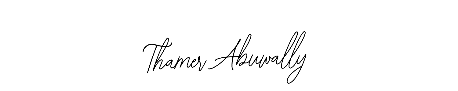 Use a signature maker to create a handwritten signature online. With this signature software, you can design (Bearetta-2O07w) your own signature for name Thamer Abuwally. Thamer Abuwally signature style 12 images and pictures png