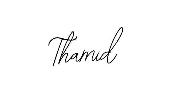 The best way (Bearetta-2O07w) to make a short signature is to pick only two or three words in your name. The name Thamid include a total of six letters. For converting this name. Thamid signature style 12 images and pictures png