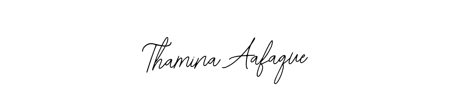 You should practise on your own different ways (Bearetta-2O07w) to write your name (Thamina Aafaque) in signature. don't let someone else do it for you. Thamina Aafaque signature style 12 images and pictures png