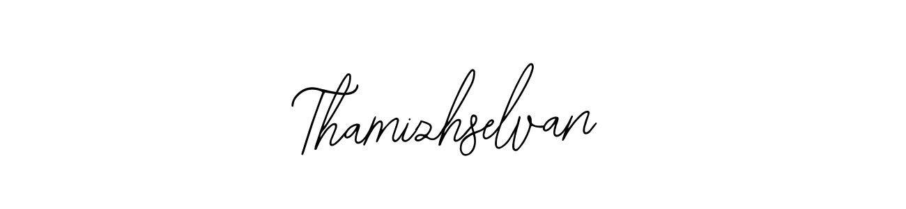 How to make Thamizhselvan name signature. Use Bearetta-2O07w style for creating short signs online. This is the latest handwritten sign. Thamizhselvan signature style 12 images and pictures png