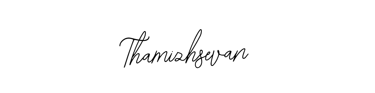 How to make Thamizhsevan name signature. Use Bearetta-2O07w style for creating short signs online. This is the latest handwritten sign. Thamizhsevan signature style 12 images and pictures png