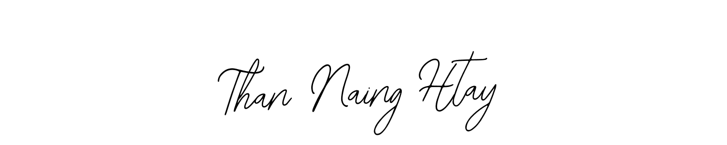The best way (Bearetta-2O07w) to make a short signature is to pick only two or three words in your name. The name Than Naing Htay include a total of six letters. For converting this name. Than Naing Htay signature style 12 images and pictures png