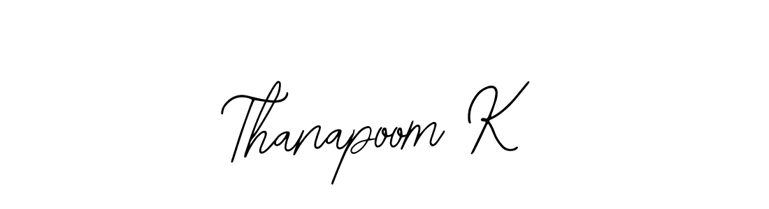 Use a signature maker to create a handwritten signature online. With this signature software, you can design (Bearetta-2O07w) your own signature for name Thanapoom K. Thanapoom K signature style 12 images and pictures png