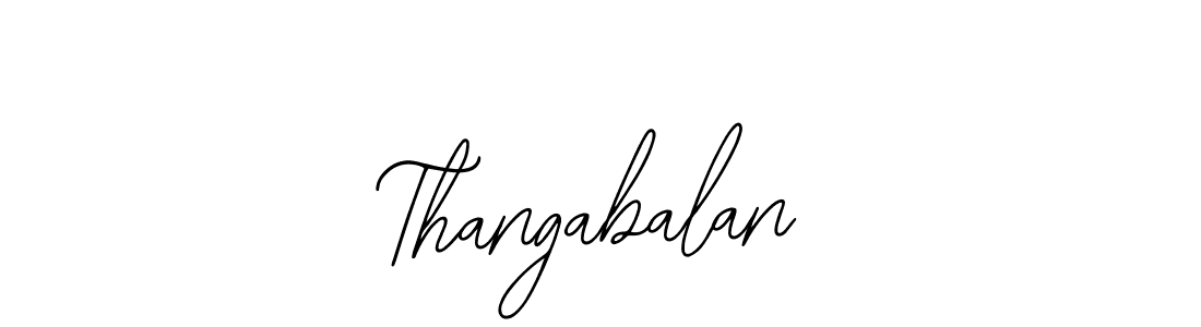How to make Thangabalan name signature. Use Bearetta-2O07w style for creating short signs online. This is the latest handwritten sign. Thangabalan signature style 12 images and pictures png