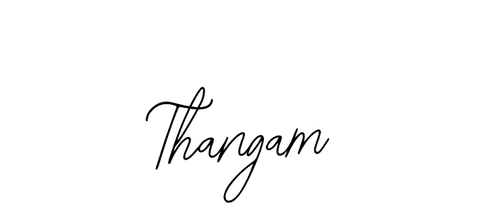 Use a signature maker to create a handwritten signature online. With this signature software, you can design (Bearetta-2O07w) your own signature for name Thangam. Thangam signature style 12 images and pictures png
