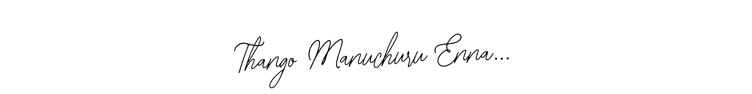 The best way (Bearetta-2O07w) to make a short signature is to pick only two or three words in your name. The name Thango Manuchuru Enna... include a total of six letters. For converting this name. Thango Manuchuru Enna... signature style 12 images and pictures png