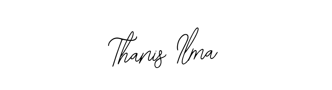 How to make Thanis Ilma name signature. Use Bearetta-2O07w style for creating short signs online. This is the latest handwritten sign. Thanis Ilma signature style 12 images and pictures png