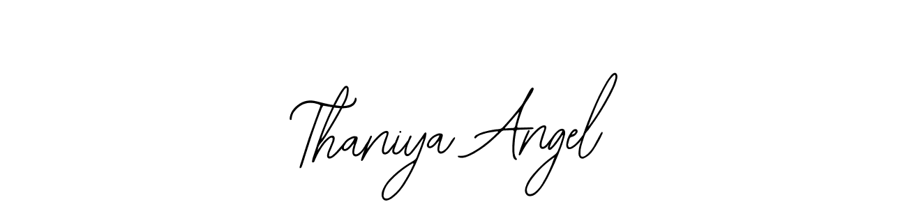 You should practise on your own different ways (Bearetta-2O07w) to write your name (Thaniya Angel) in signature. don't let someone else do it for you. Thaniya Angel signature style 12 images and pictures png