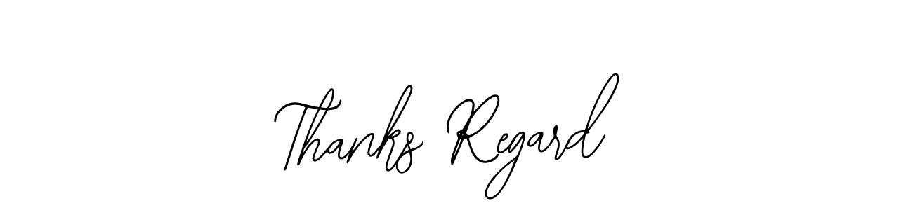 How to make Thanks Regard signature? Bearetta-2O07w is a professional autograph style. Create handwritten signature for Thanks Regard name. Thanks Regard signature style 12 images and pictures png