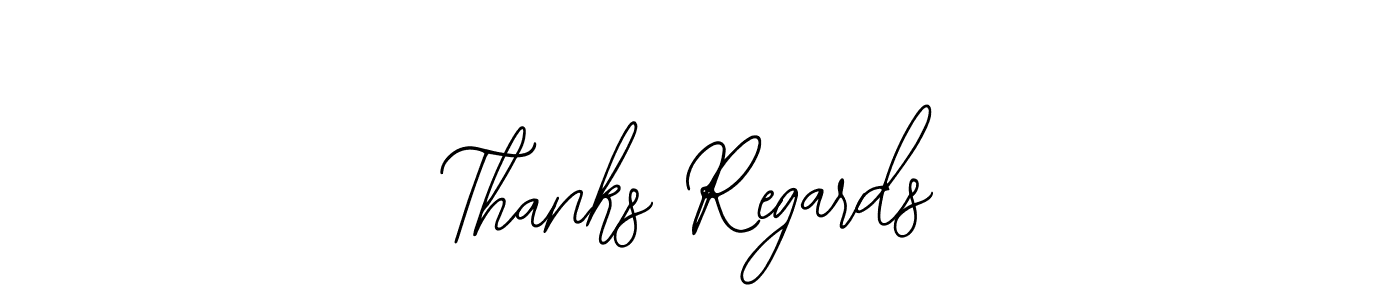 Use a signature maker to create a handwritten signature online. With this signature software, you can design (Bearetta-2O07w) your own signature for name Thanks Regards. Thanks Regards signature style 12 images and pictures png