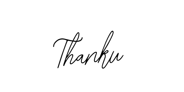 How to make Thanku signature? Bearetta-2O07w is a professional autograph style. Create handwritten signature for Thanku name. Thanku signature style 12 images and pictures png
