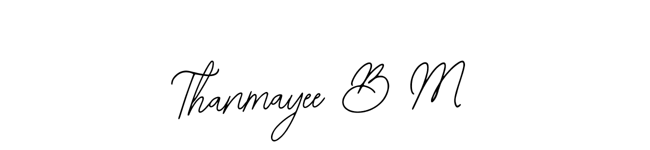 How to Draw Thanmayee B M signature style? Bearetta-2O07w is a latest design signature styles for name Thanmayee B M. Thanmayee B M signature style 12 images and pictures png