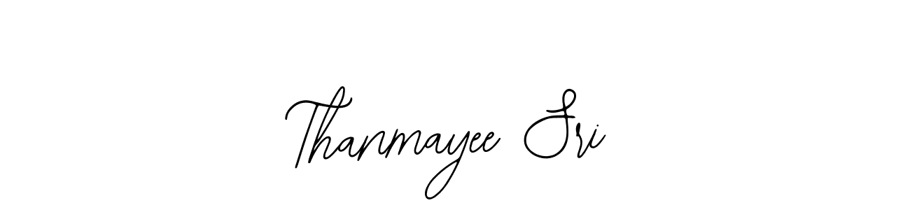 How to make Thanmayee Sri name signature. Use Bearetta-2O07w style for creating short signs online. This is the latest handwritten sign. Thanmayee Sri signature style 12 images and pictures png