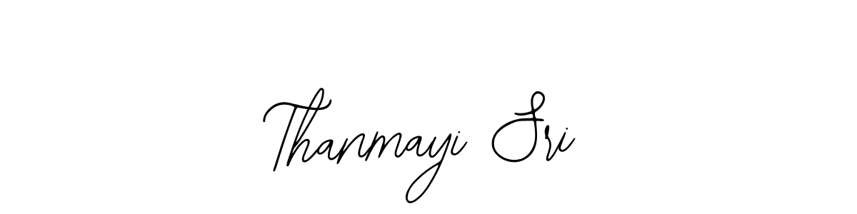 How to make Thanmayi Sri name signature. Use Bearetta-2O07w style for creating short signs online. This is the latest handwritten sign. Thanmayi Sri signature style 12 images and pictures png