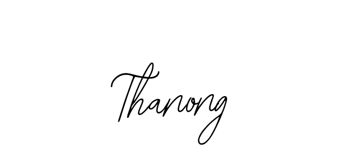 How to make Thanong name signature. Use Bearetta-2O07w style for creating short signs online. This is the latest handwritten sign. Thanong signature style 12 images and pictures png