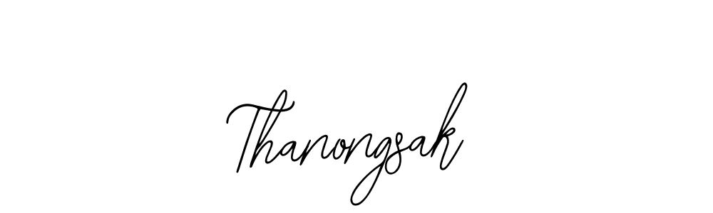 Design your own signature with our free online signature maker. With this signature software, you can create a handwritten (Bearetta-2O07w) signature for name Thanongsak. Thanongsak signature style 12 images and pictures png