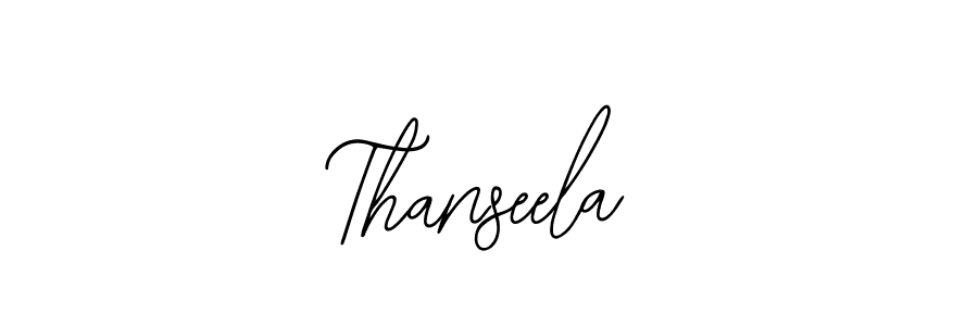 if you are searching for the best signature style for your name Thanseela. so please give up your signature search. here we have designed multiple signature styles  using Bearetta-2O07w. Thanseela signature style 12 images and pictures png