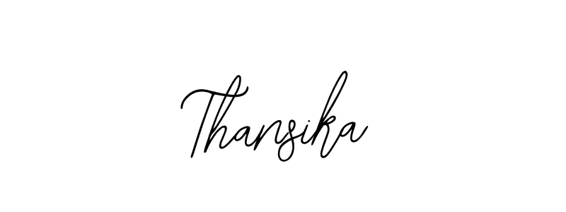 How to make Thansika signature? Bearetta-2O07w is a professional autograph style. Create handwritten signature for Thansika name. Thansika signature style 12 images and pictures png