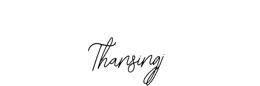 How to make Thansingj signature? Bearetta-2O07w is a professional autograph style. Create handwritten signature for Thansingj name. Thansingj signature style 12 images and pictures png