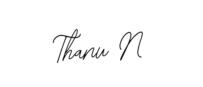 How to make Thanu N name signature. Use Bearetta-2O07w style for creating short signs online. This is the latest handwritten sign. Thanu N signature style 12 images and pictures png