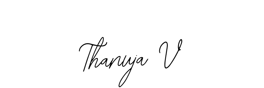 Design your own signature with our free online signature maker. With this signature software, you can create a handwritten (Bearetta-2O07w) signature for name Thanuja V. Thanuja V signature style 12 images and pictures png