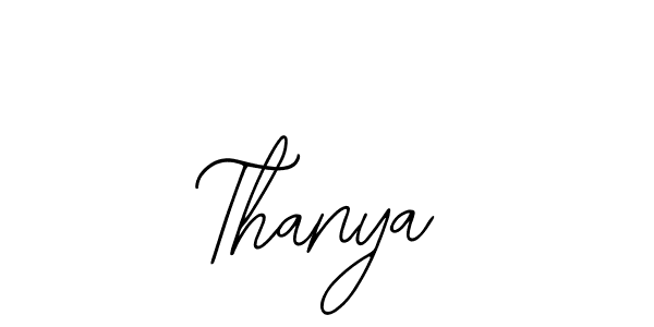 Use a signature maker to create a handwritten signature online. With this signature software, you can design (Bearetta-2O07w) your own signature for name Thanya. Thanya signature style 12 images and pictures png