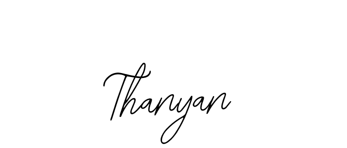 Use a signature maker to create a handwritten signature online. With this signature software, you can design (Bearetta-2O07w) your own signature for name Thanyan. Thanyan signature style 12 images and pictures png
