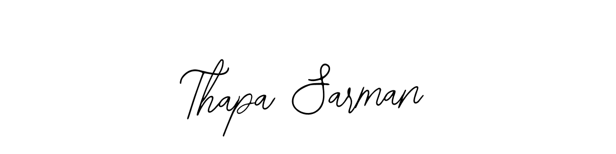Design your own signature with our free online signature maker. With this signature software, you can create a handwritten (Bearetta-2O07w) signature for name Thapa Sarman. Thapa Sarman signature style 12 images and pictures png