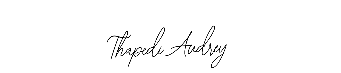 How to make Thapedi Audrey name signature. Use Bearetta-2O07w style for creating short signs online. This is the latest handwritten sign. Thapedi Audrey signature style 12 images and pictures png
