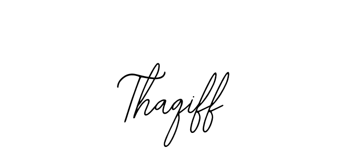How to make Thaqiff name signature. Use Bearetta-2O07w style for creating short signs online. This is the latest handwritten sign. Thaqiff signature style 12 images and pictures png