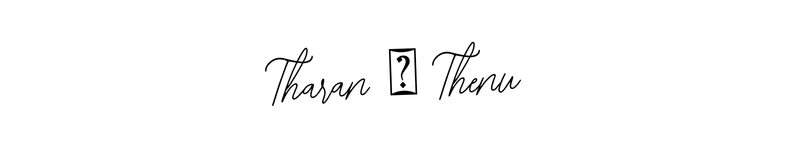 How to make Tharan ❤ Thenu name signature. Use Bearetta-2O07w style for creating short signs online. This is the latest handwritten sign. Tharan ❤ Thenu signature style 12 images and pictures png