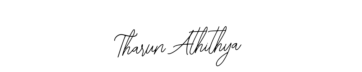 How to make Tharun Athithya name signature. Use Bearetta-2O07w style for creating short signs online. This is the latest handwritten sign. Tharun Athithya signature style 12 images and pictures png