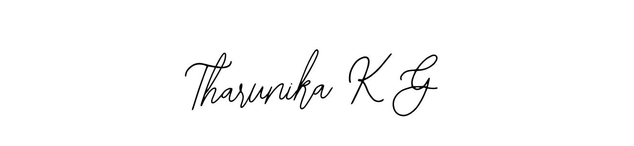 Also we have Tharunika K G name is the best signature style. Create professional handwritten signature collection using Bearetta-2O07w autograph style. Tharunika K G signature style 12 images and pictures png