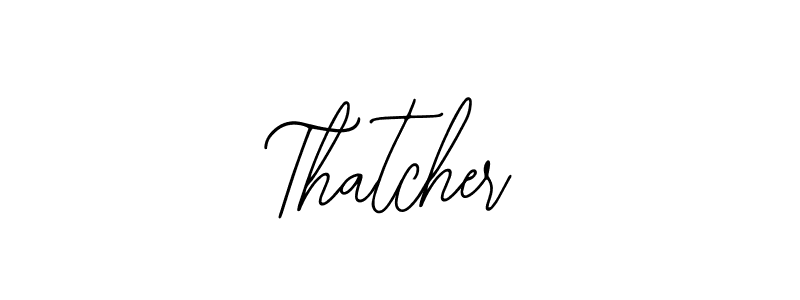 Design your own signature with our free online signature maker. With this signature software, you can create a handwritten (Bearetta-2O07w) signature for name Thatcher. Thatcher signature style 12 images and pictures png