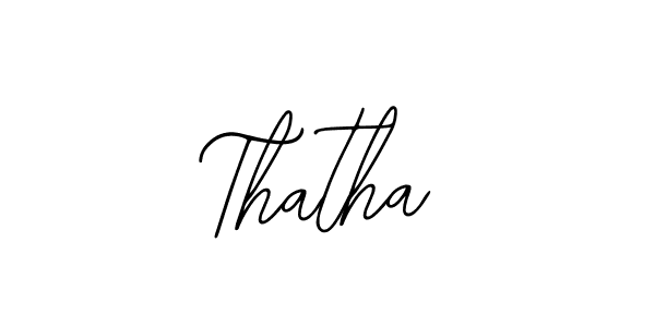 Design your own signature with our free online signature maker. With this signature software, you can create a handwritten (Bearetta-2O07w) signature for name Thatha. Thatha signature style 12 images and pictures png