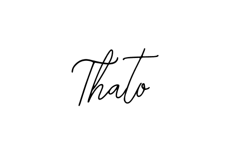 How to make Thato name signature. Use Bearetta-2O07w style for creating short signs online. This is the latest handwritten sign. Thato signature style 12 images and pictures png