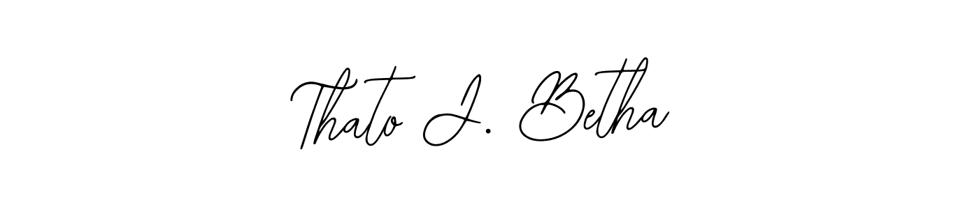 Design your own signature with our free online signature maker. With this signature software, you can create a handwritten (Bearetta-2O07w) signature for name Thato J. Betha. Thato J. Betha signature style 12 images and pictures png