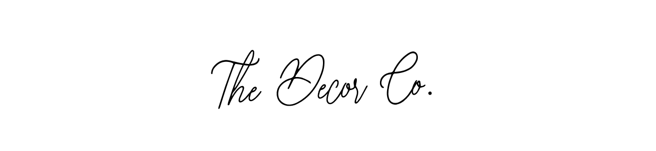 This is the best signature style for the The Decor Co. name. Also you like these signature font (Bearetta-2O07w). Mix name signature. The Decor Co. signature style 12 images and pictures png