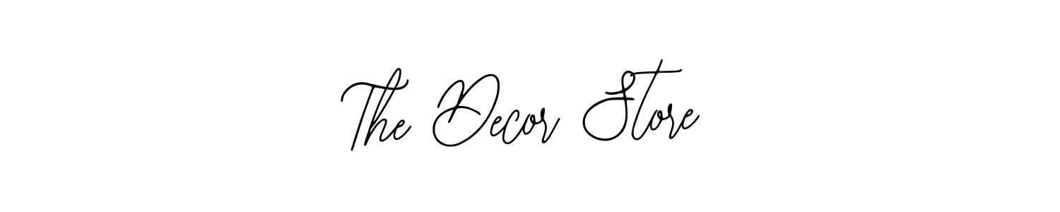 How to make The Decor Store name signature. Use Bearetta-2O07w style for creating short signs online. This is the latest handwritten sign. The Decor Store signature style 12 images and pictures png