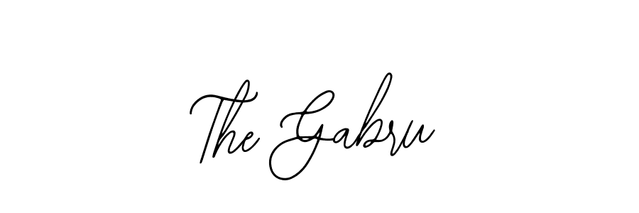 Use a signature maker to create a handwritten signature online. With this signature software, you can design (Bearetta-2O07w) your own signature for name The Gabru. The Gabru signature style 12 images and pictures png
