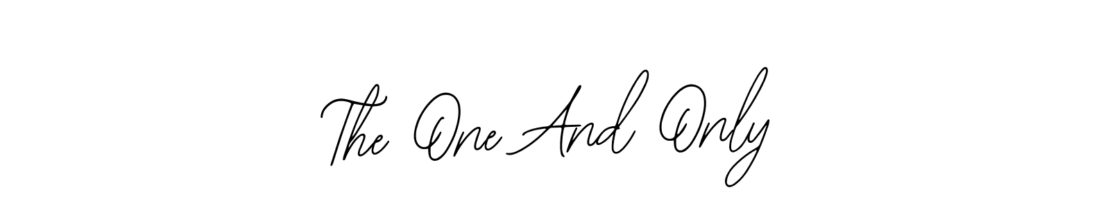 Bearetta-2O07w is a professional signature style that is perfect for those who want to add a touch of class to their signature. It is also a great choice for those who want to make their signature more unique. Get The One And Only name to fancy signature for free. The One And Only signature style 12 images and pictures png