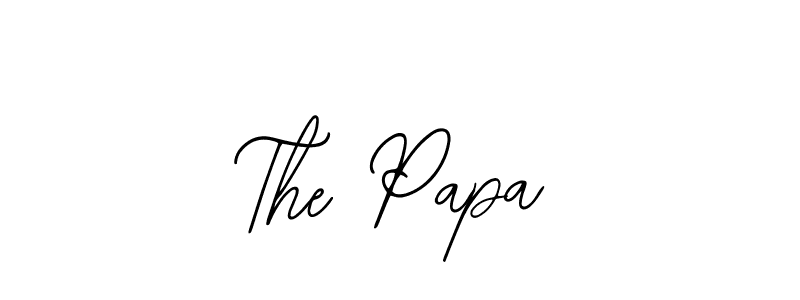 You should practise on your own different ways (Bearetta-2O07w) to write your name (The Papa) in signature. don't let someone else do it for you. The Papa signature style 12 images and pictures png