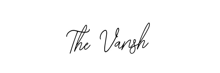 Use a signature maker to create a handwritten signature online. With this signature software, you can design (Bearetta-2O07w) your own signature for name The Vansh. The Vansh signature style 12 images and pictures png